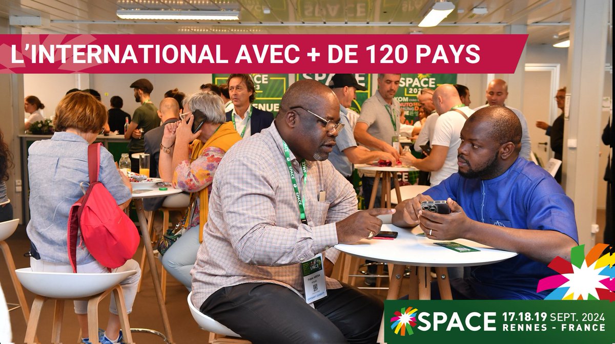 SPACE (@spacerennes) on Twitter photo 🗺 Plus de 12 000 visiteurs de 120 pays sont attendus avec des délégations des 4 coins du monde ! Le SPACE, c'est une dimension internationale absolument unique qui témoigne du savoir-faire présenté sur le Salon. <a href="/businessfrance/">Business France</a> <a href="/BCInter/">Bretagne Commerce International (BCI)</a> <a href="/Bpifrance/">Bpifrance</a> <a href="/PromosalonsInfo/">PROMOSALONS</a> #SPACE2024 🗺 Plus de 12 000 visiteurs de 120 pays sont attendus avec des délégations des 4 coins du monde ! Le SPACE, c'est une dimension internationale absolument unique qui témoigne du savoir-faire présenté sur le Salon. <a href="/businessfrance/">Business France</a> <a href="/BCInter/">Bretagne Commerce International (BCI)</a> <a href="/Bpifrance/">Bpifrance</a> <a href="/PromosalonsInfo/">PROMOSALONS</a> #SPACE2024