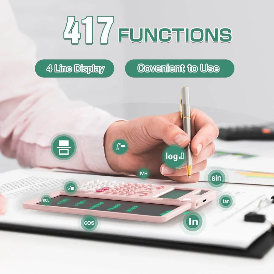 smarttrendfinds's tweet image. 📚✏️ Simplify your study sessions with the Foldable Scientific Calculator! Featuring a 10-digit display and an erasable writing tablet, it&apos;s perfect for solving equations, taking quick notes, and more. Compact, efficient, and perfect for math lovers! #StudySmart #MathTools