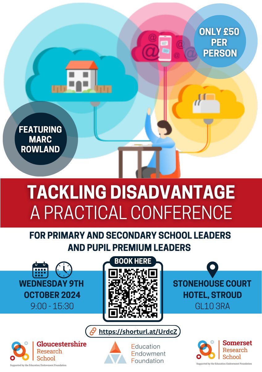 Really looking forward to this - aimed at both primary and secondary colleagues. Join a host of speakers as we discuss key ways for you to improve outcomes for disadvantage pupils in your setting. 
RS Network | Tackling Disadvantage Conference (researchschool.org.uk)