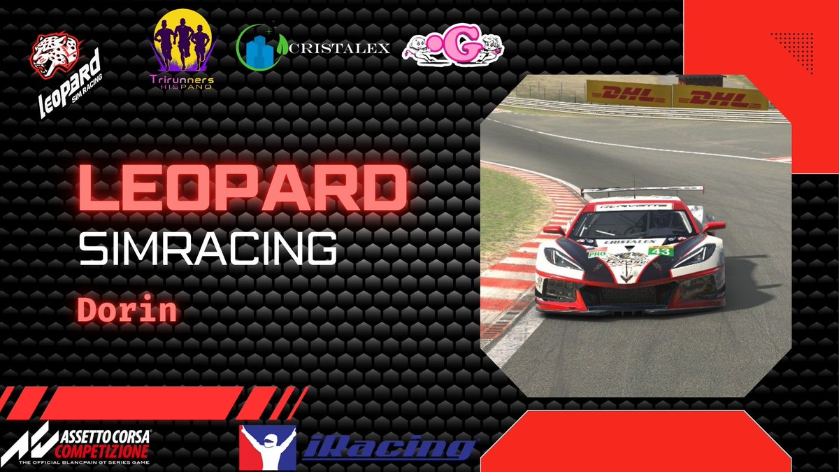 Leopard Simracing (@srleopard) on Twitter photo Temporada 2024-2025
Presentación Piloto: <a href="/soyDorin/">Dorin Petrescu</a>
es uno de nuestros pilotos clave en iRacing. Con su enfoque y precisión en cada curva, aporta solidez al equipo. Siempre dispuesto a dar lo mejor de sí en cada carrera, ¡un pilar fundamental en Leopard SimRacing! Temporada 2024-2025
Presentación Piloto: <a href="/soyDorin/">Dorin Petrescu</a>
es uno de nuestros pilotos clave en iRacing. Con su enfoque y precisión en cada curva, aporta solidez al equipo. Siempre dispuesto a dar lo mejor de sí en cada carrera, ¡un pilar fundamental en Leopard SimRacing!