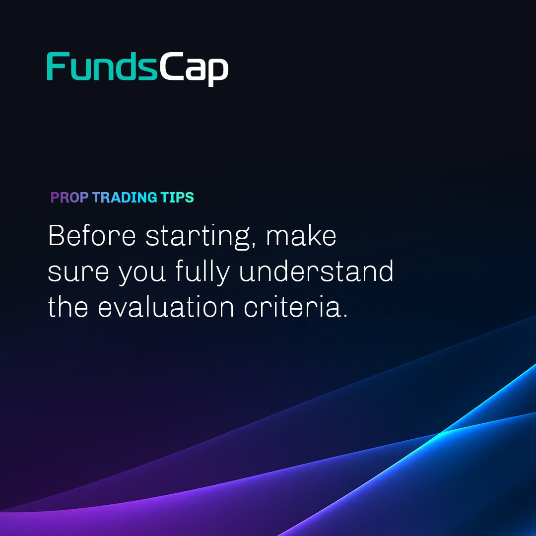 fundscap's tweet image. This includes knowing the maximum drawdown allowed, profit targets, and the trading period. Adhering strictly to these guidelines is essential to passing the evaluation.

Follow us for more prop trading tips.

#fundscap #proptrading #proptradingtips