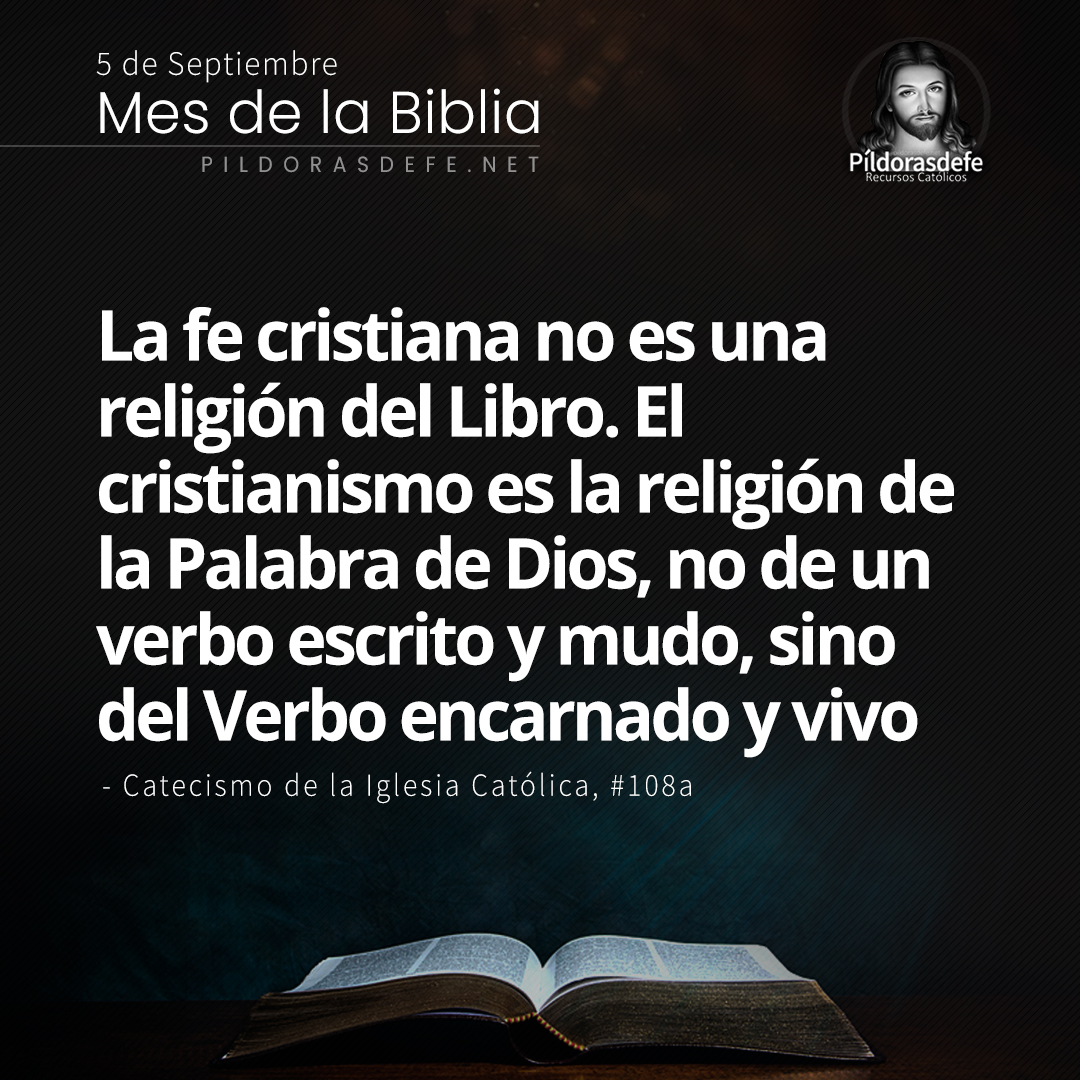 Pildorasdefe's tweet photo. ✅ Mes de la Biblia (Día 5)
(5 de septiembre): Comprendamos mejor la Palabra de Dios, que es más cortante que espada de doble filo. https://t.co/bqdjec2bcf