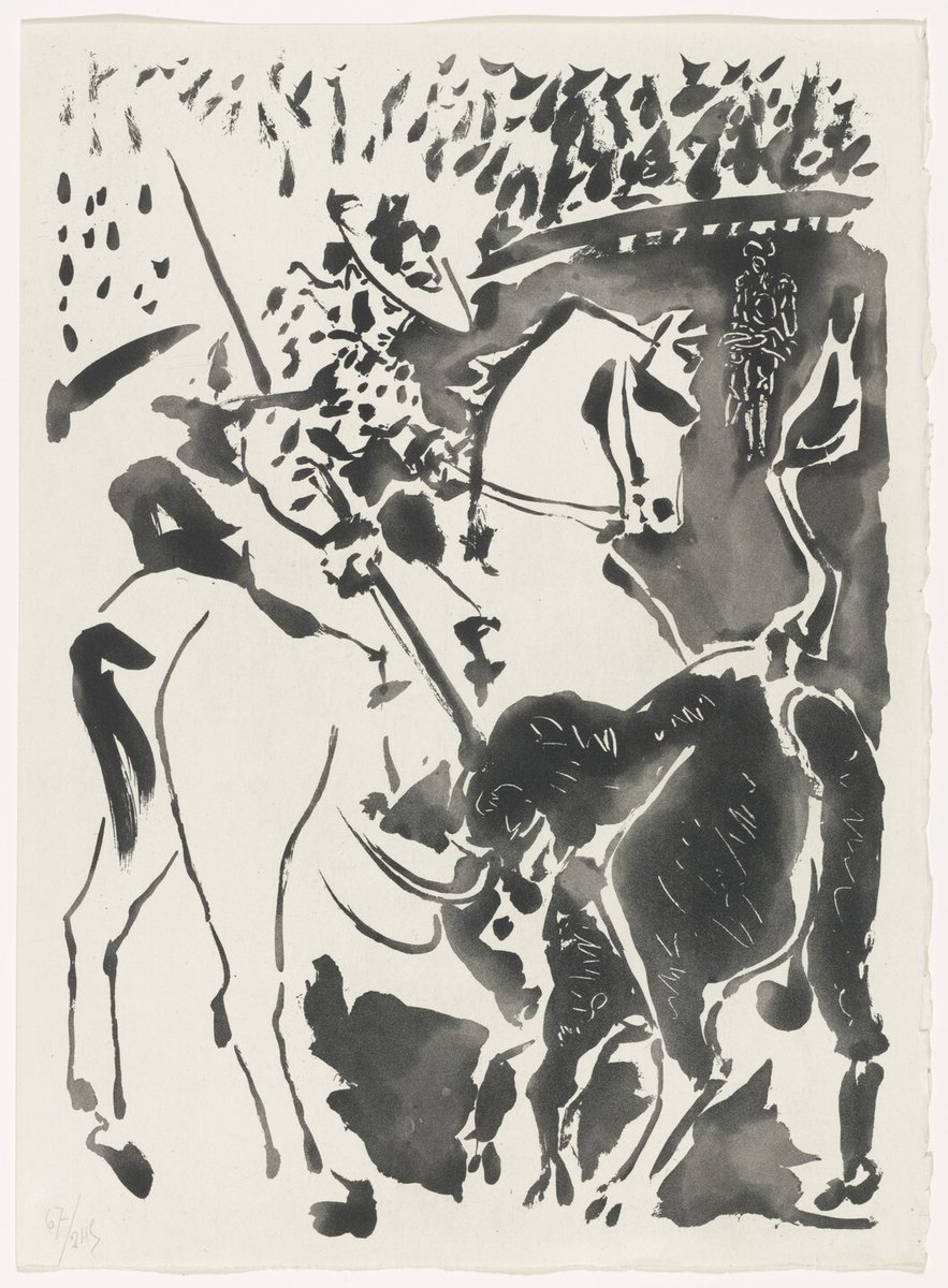 Picador and Bull II (Picador et taureau II) (unbound plate) from Le Carmen des Carmen, 1949, published 1964