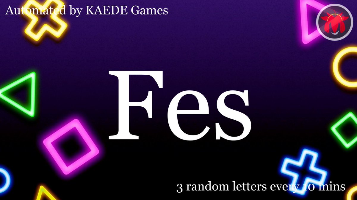 3 random letters every 10 mins tweet media
