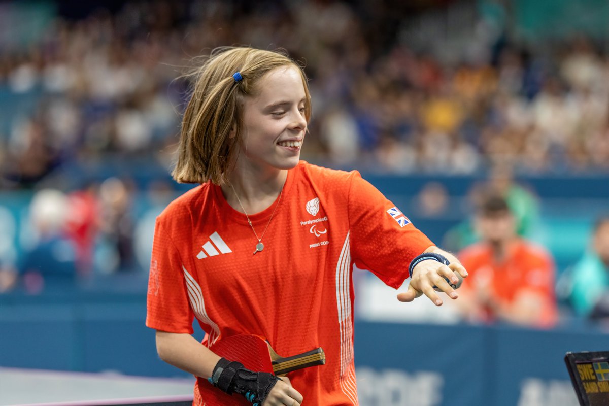 TableTennisENG's tweet photo. Bly Twomey secures her second bronze medal of the Paralympics 🥉

Massive congratulations to an extraordinary young athlete 👏🏓
@BritishParaTT @ParalympicsGB @Paralympics https://t.co/oRYCSeqnOw