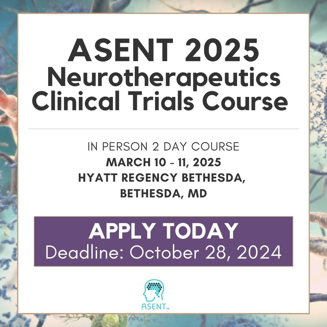 ASENT.org (@asent_org) on Twitter photo Attn Scientists, clinicians & clinical research staff 📢
Join us at #ASENT2025 for the 2nd year of this highly successful course, w/ faculty from <a href="/NIH_NINDS/">NINDS</a>, <a href="/NCIMedia/">NCI Media Relations</a>, <a href="/HopkinsMedicine/">Johns Hopkins Medicine</a>, <a href="/neurocrine/">Neurocrine Biosciences</a> & more.
bit.ly/3MwilTd
#CareerDevelopment #neurotwitter Attn Scientists, clinicians & clinical research staff 📢
Join us at #ASENT2025 for the 2nd year of this highly successful course, w/ faculty from <a href="/NIH_NINDS/">NINDS</a>, <a href="/NCIMedia/">NCI Media Relations</a>, <a href="/HopkinsMedicine/">Johns Hopkins Medicine</a>, <a href="/neurocrine/">Neurocrine Biosciences</a> & more.
bit.ly/3MwilTd
#CareerDevelopment #neurotwitter
