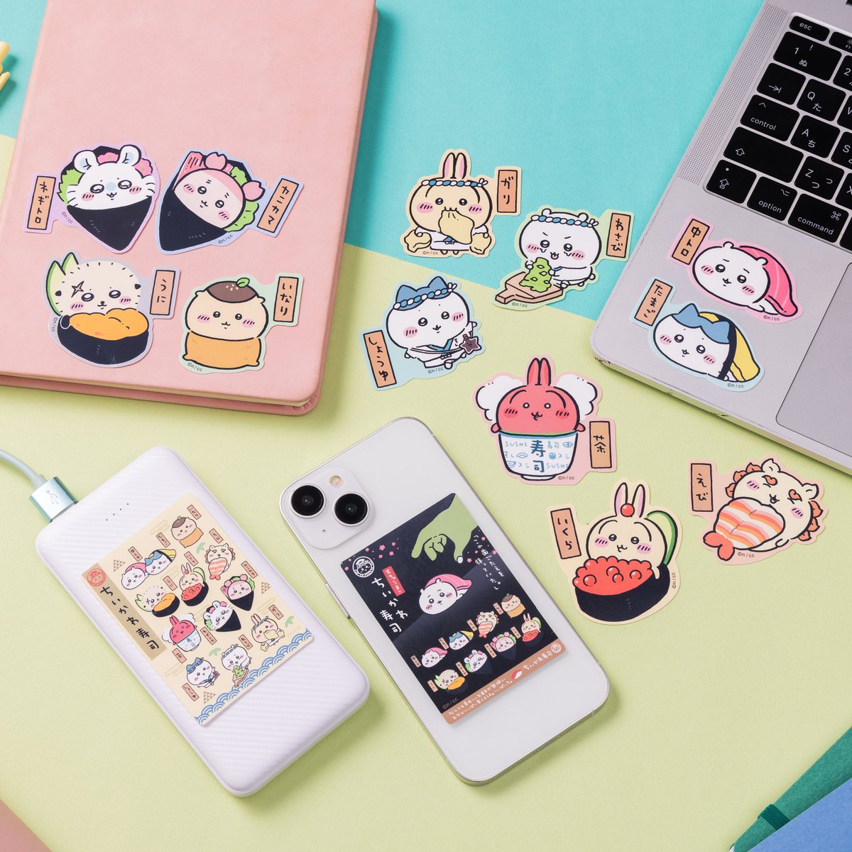 🍣新商品🍣 『#ちいかわ寿司 スマホに貼れるサイズのステッカー（全14