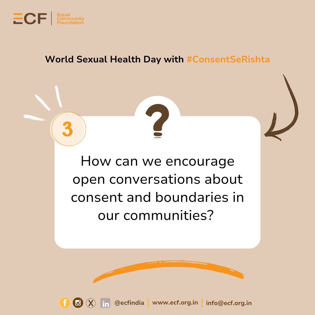 Join the conversation! #ConsentSeRishta 

#Q3
How can we encourage open conversations about consent and boundaries in our communities?