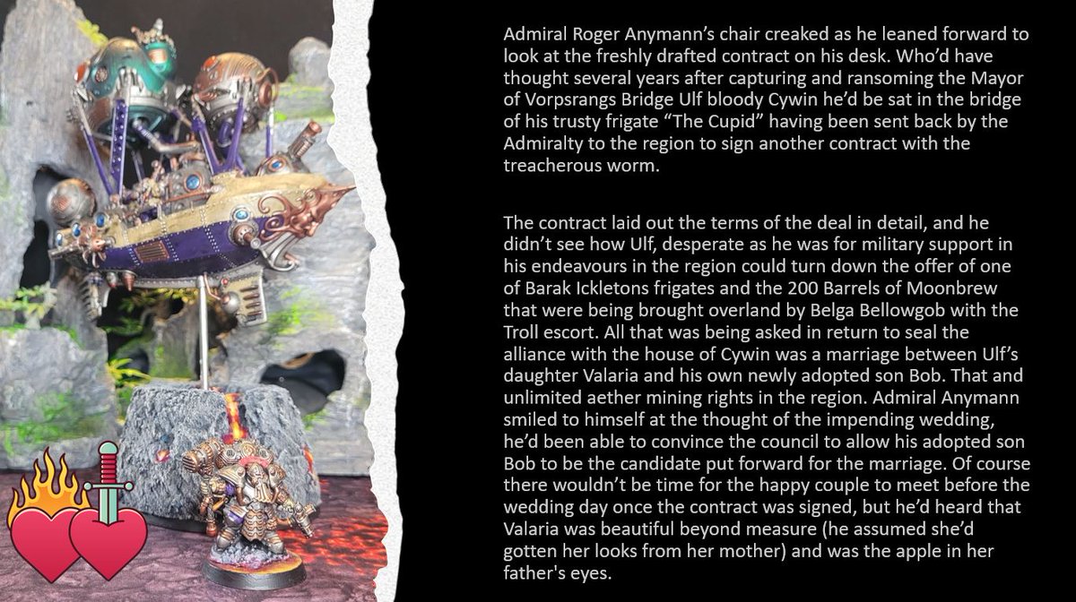 Admiral Anymann returns to Dinorwig this weekend looking to seal both a trade and marriage deal with Ulf Cywin. Let's hope it doesn't end in hostage taking and ransom like their previous negotiations...
#WWFour