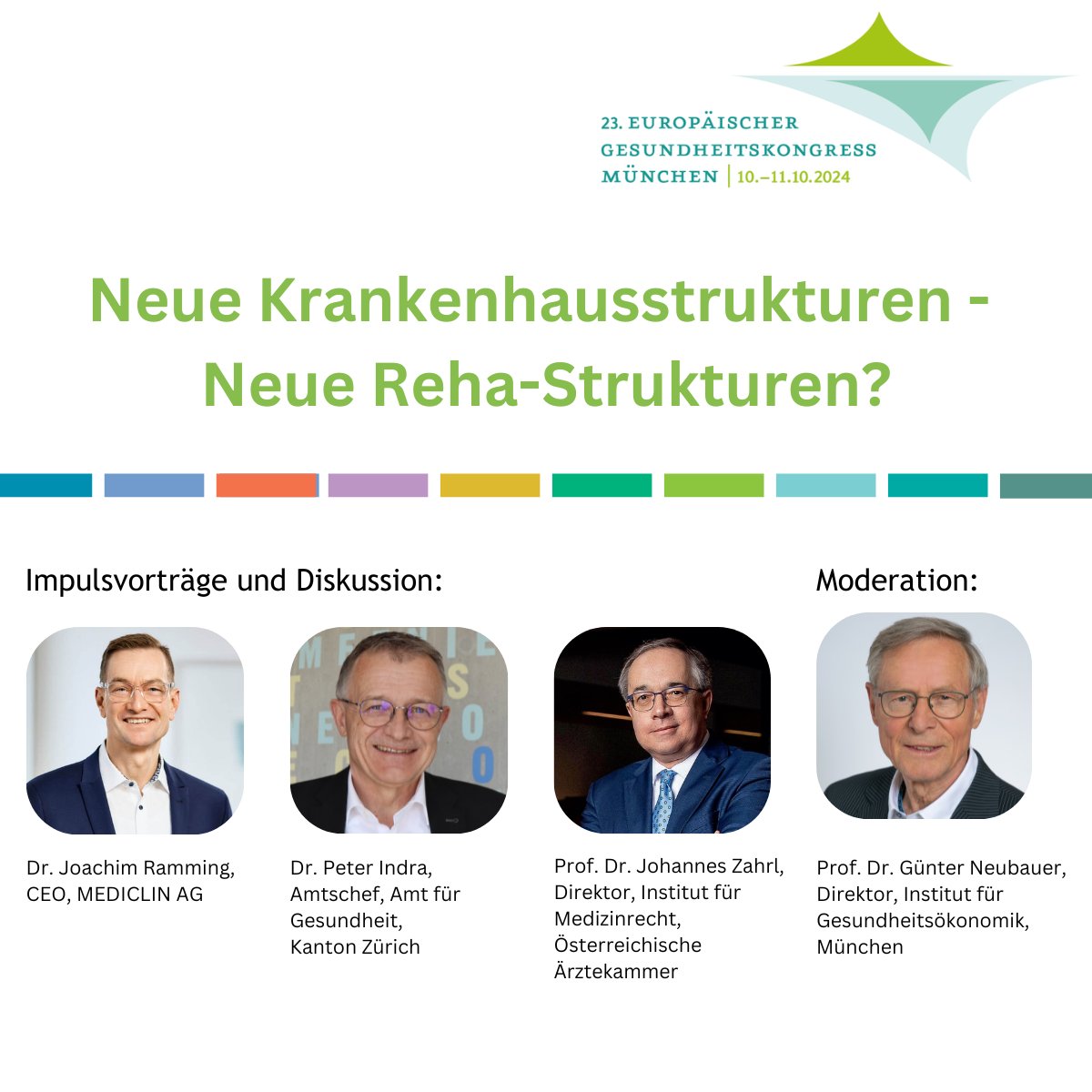Die #Krankenhausreform bietet eine seltene Chance, #Rehabilitation neu zu denken! Dr. Joachim Ramming fordert schnellere Anschlussbehandlungen, besonders in ländlichen Regionen. 🇩🇪 Vorbild: 🇨🇭 mit nahtloser Reha-Integration.
📅 Seien Sie dabei! Anmeldung: gesundheitskongress.de/anmeldung-2024…
