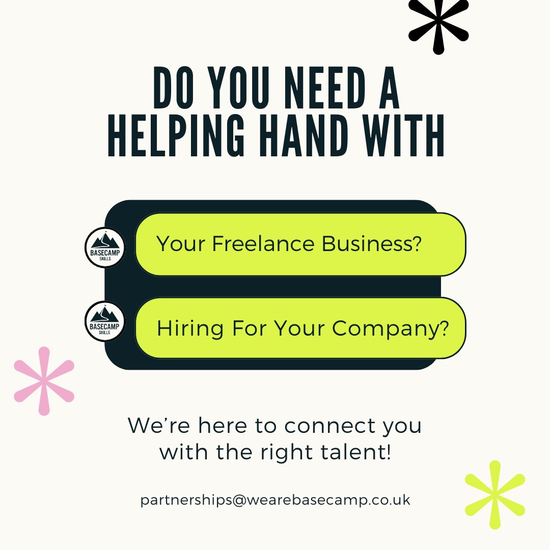 Basecamp (@weare_basecamp) on Twitter photo Are you or someone you know hiring? π
π Email us the details at partnerships@wearebasecamp.co.uk.
Let's connect the right people with the right opportunities! Are you or someone you know hiring? π
π Email us the details at partnerships@wearebasecamp.co.uk.
Let's connect the right people with the right opportunities!
