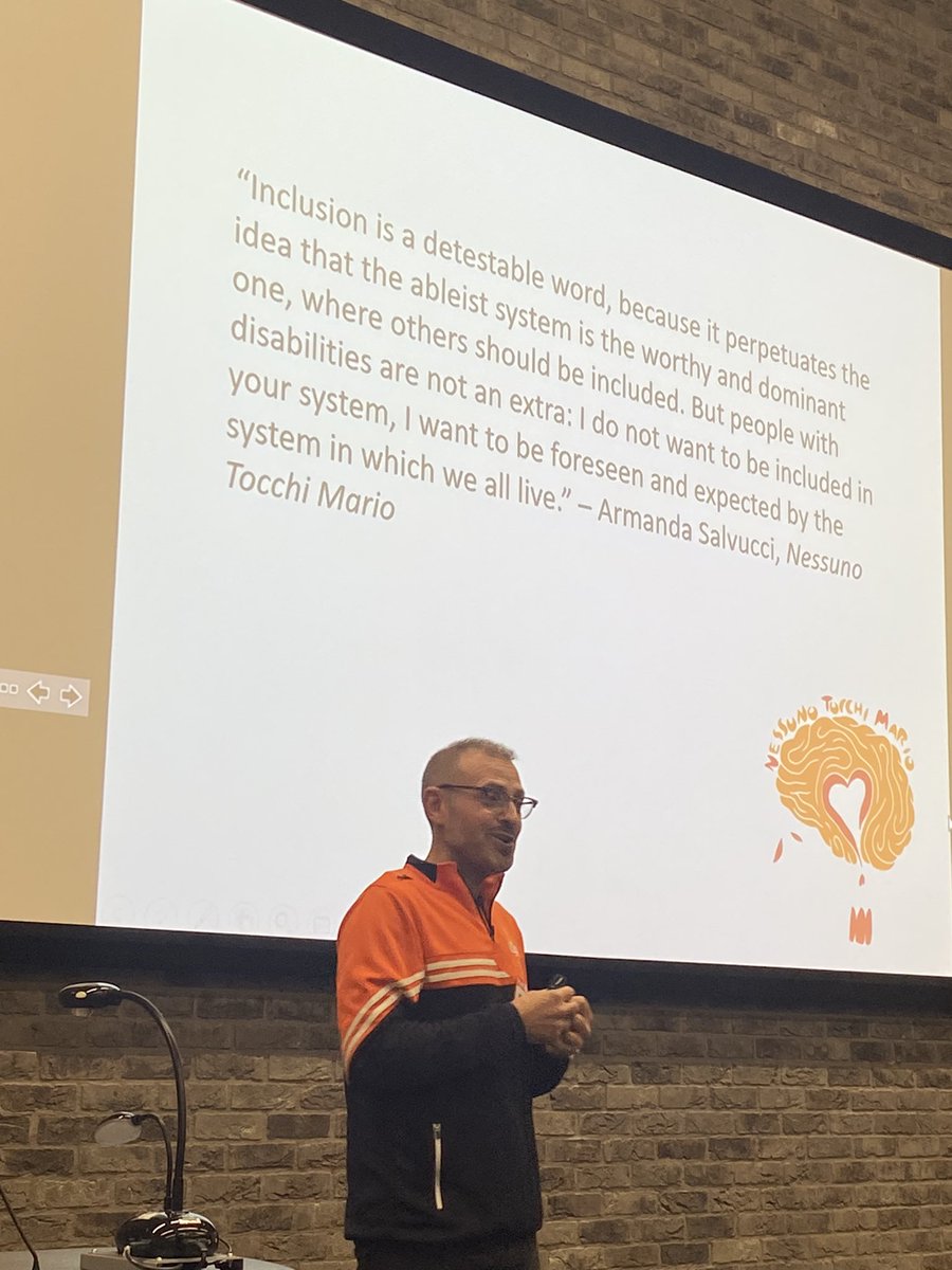 LouMorby's tweet image. “Inclusion is a detestable word…” thought provoking stuff from @IMAS_sport4all Martino Corazza this morning @UKSDN