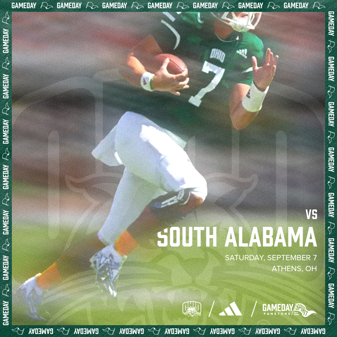 Gameday_OU's tweet photo. Ready for game day, #OUBobcats?🏈Cheer on @ohiofb as they take on #SouthAlabama at home. Wear your green and white from @gameday_ou and let’s fill the stands! #OUohYeah #OhioUniversity #CollegeFootball
https://t.co/llbAdmBThv https://t.co/XdVuDSdRsK