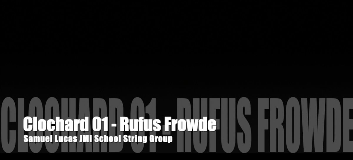 An exciting year of music awaits us. To whet your appetite, here's a recording of our String Group playing Mr Frowde's 'Clochard 01'. #minimalism #hitchin   #NewMusic #EducationForAll
youtube.com/watch?v=bUUpC6…
