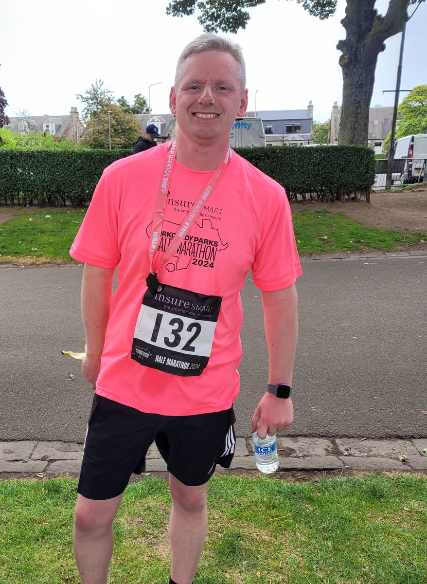 fifecreamery's tweet photo. Our very own running 'Heroes' Ross MacArthur and Lewis Young both took part in the recent Kirkcaldy Parks Half Marathon and both doing it in very respectable times. So, who's up for it next year? Shall we enter a Fife Creamery crew? https://t.co/boIP1qiL2Z
