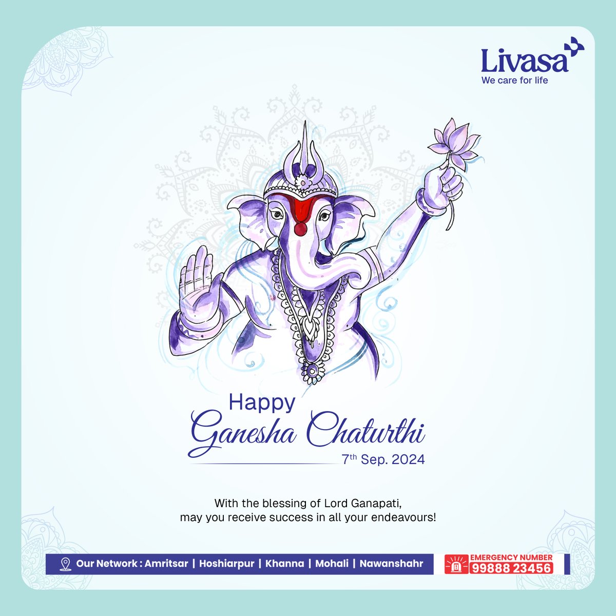 On this auspicious #GaneshChaturthi, let's welcome Lord Ganesha, the remover of obstacles, into our hearts and homes. 🙏🏼🕉️ May his blessings bring health, joy, and prosperity to all. ✨

Wishing everyone a joyful and blessed Ganesh Chaturthi! 

#GanpatiBappaMorya #BappaBlessings