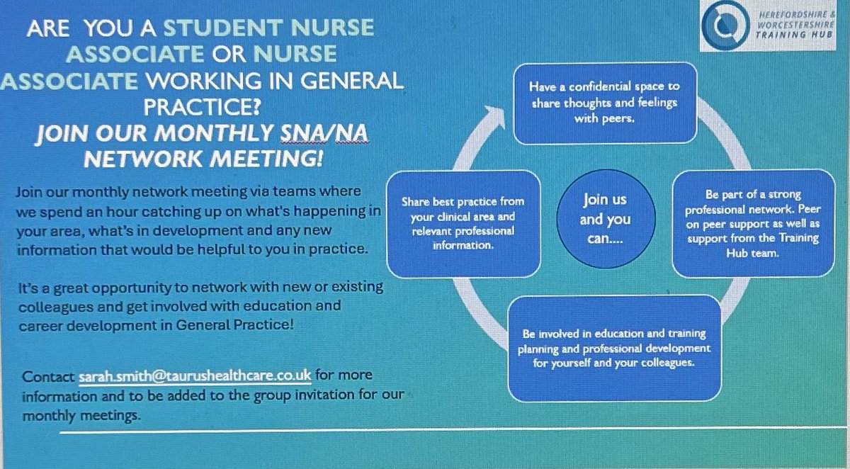 📢Calling all General Practice Nurse Associates and Student Nurse Associates! Come and join us in developing our monthly network!  #nurseassociate #studentnurseassociate