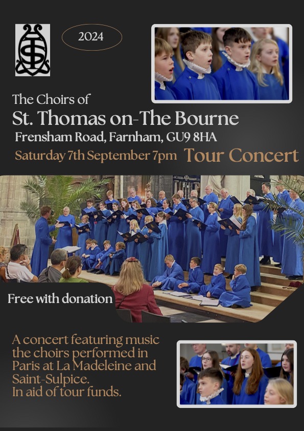 This is going to be a wonderful concert - Saturday 7th September in Farnham, Surrey. These young people are fantastic, and the dedicated singers in the back row are equally excellent. Come along if you can!