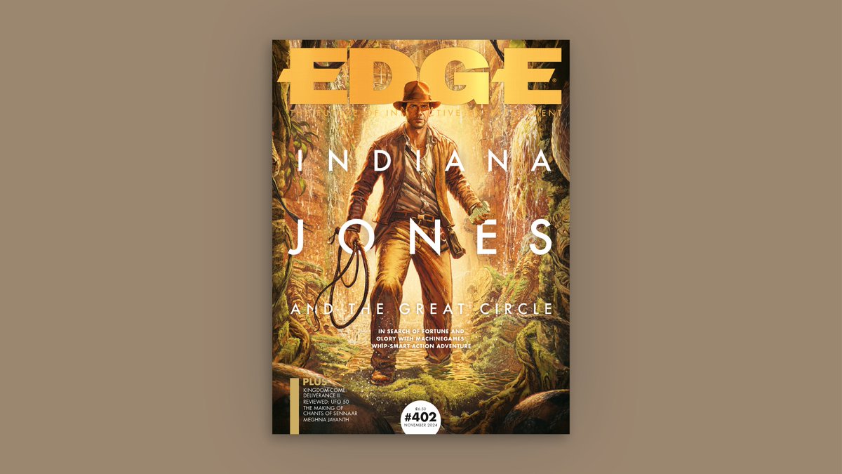 edgeonline's tweet image. Edge 402, featuring Indiana Jones And The Great Circle, is on sale now. In our 14-page cover story, we discover how @machinegames is creating a sprawling action adventure worthy of the cinematic icon. Available at UK shops from today, or online here: bit.ly/EDGE402