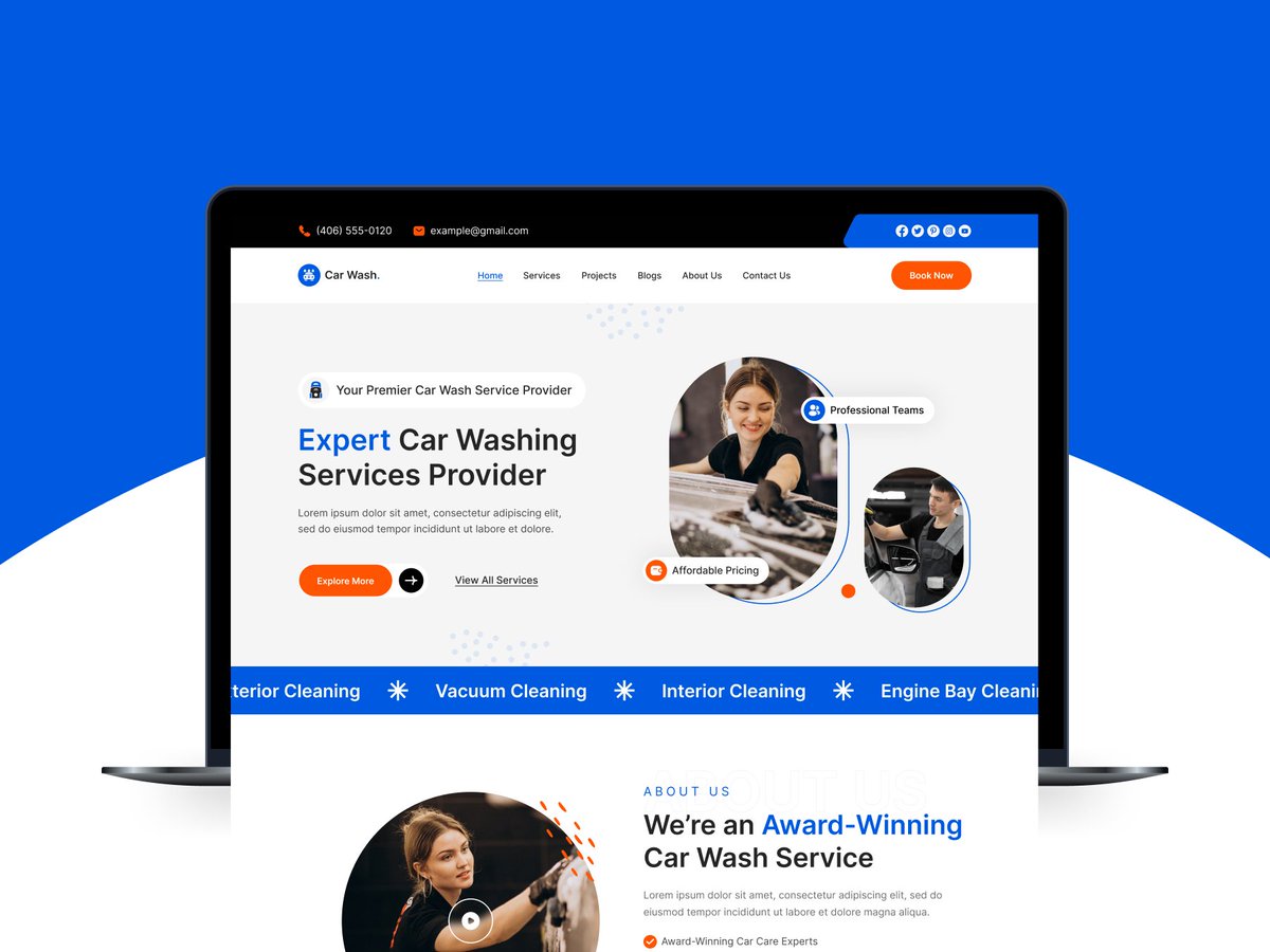 insight_lancer's tweet image. Car Wash Service Website UIUX Design | Figma | Web Design | Website Design

Visit Full Design : behance.net/gallery/207121…

#carwashwebsite #servicewebsite #uiuxdesign #carwashservices #web #webdesign #webui #webux