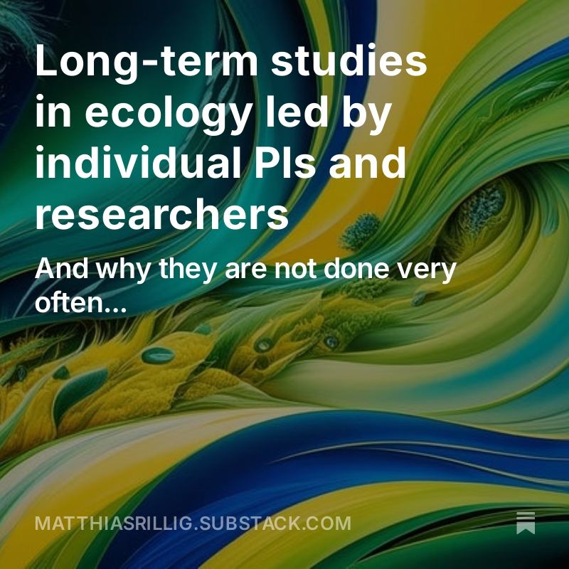 Long-term studies in ecology and why so few people do them (including myself)

#ecology #Research 

open.substack.com/pub/matthiasri…