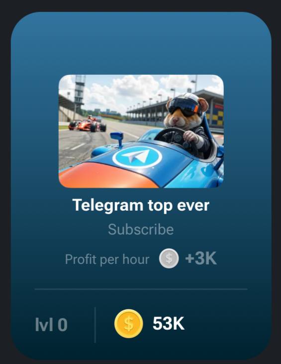 TheNewsMark's tweet image. 🐹Hamster Kombat added a new card «Telegram top ever»

👉 It is located in the Specials section.

#hamster_kombat #FREEDUROV #Miningbot #Tomarket