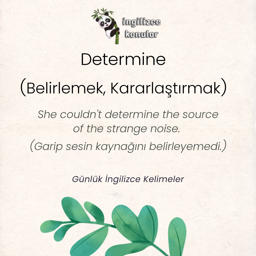 Yeni İngilizce Kelime: Determine (Belirlemek)

Lütfen daha fazla İngilizce kelime için için bizi takip edin. ingilizcekonular.com ile İngilizce öğrenmek çok kolay.

#ingilizce #ingilizcekelimeler #ingilizcekursu #ingilizcedersi #ingilizcesözler #ingilizcekonular