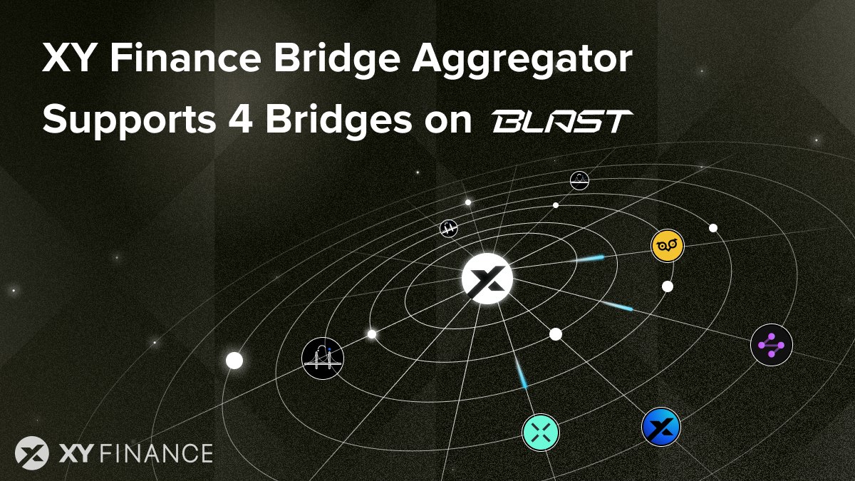 xyfinance's tweet photo. #XYFinance Bridge Aggregator now supports 4 Bridges to @blast
✅ #XYFinance #yBridge
✅ @SynapseProtocol
✅ @Owlto_Finance
✅ @AcrossProtocol
Bridge & swap any token from any chain to $YES, $USDB, $BLAST, $ALIEN, $ANDY & more with the best rate & route! https://t.co/qbDL99cRq9