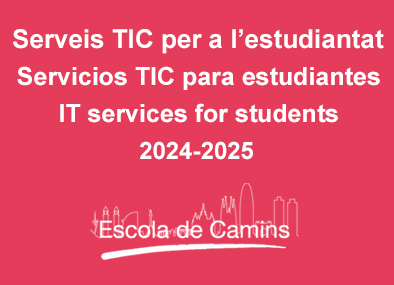 CaminsTECH (@caminstech) on Twitter photo Resum dels principals Serveis TIC per a l'estudiantat de l'Escola de Camins Curs 2024-2025
<a href="/EscolaCaminsUPC/">Escola de Camins</a>
caminstech.upc.edu/ca/serveis/ser… Resum dels principals Serveis TIC per a l'estudiantat de l'Escola de Camins Curs 2024-2025
<a href="/EscolaCaminsUPC/">Escola de Camins</a>
caminstech.upc.edu/ca/serveis/ser…
