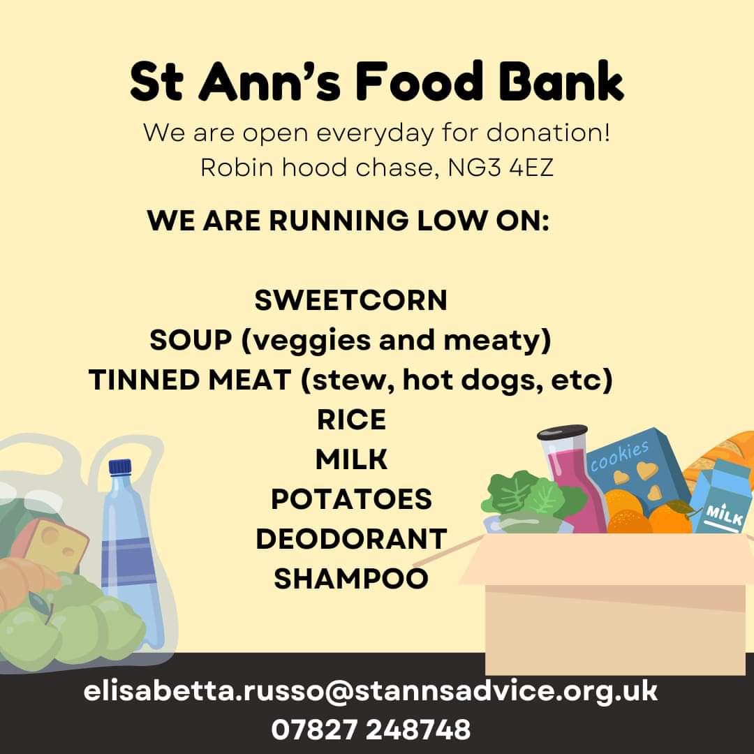 Coming up 6th Oct at <a href="/JTSoar/">JT Soar</a> #Nottingham #NG3. A #wso2024 #fundraiser - all proceeds for St Ann's &amp; Sneinton #foodbank. Wishlist incl for item donations too.
Feat <a href="/joesolomusic/">Joe Solo ✊❤️👊</a>
<a href="/georgegadd_/">George Gadd 🍉</a> boss caine
@cibme SUPERB!
CC. to <a href="/WeShallWeekend/">#WSO2024</a> @StAnnsAdviceC <a href="/LeftLion/">LeftLion Magazine Nottingham</a> <a href="/lyricloungerev/">Lyric Lounge Review - Because Music Matters</a>
