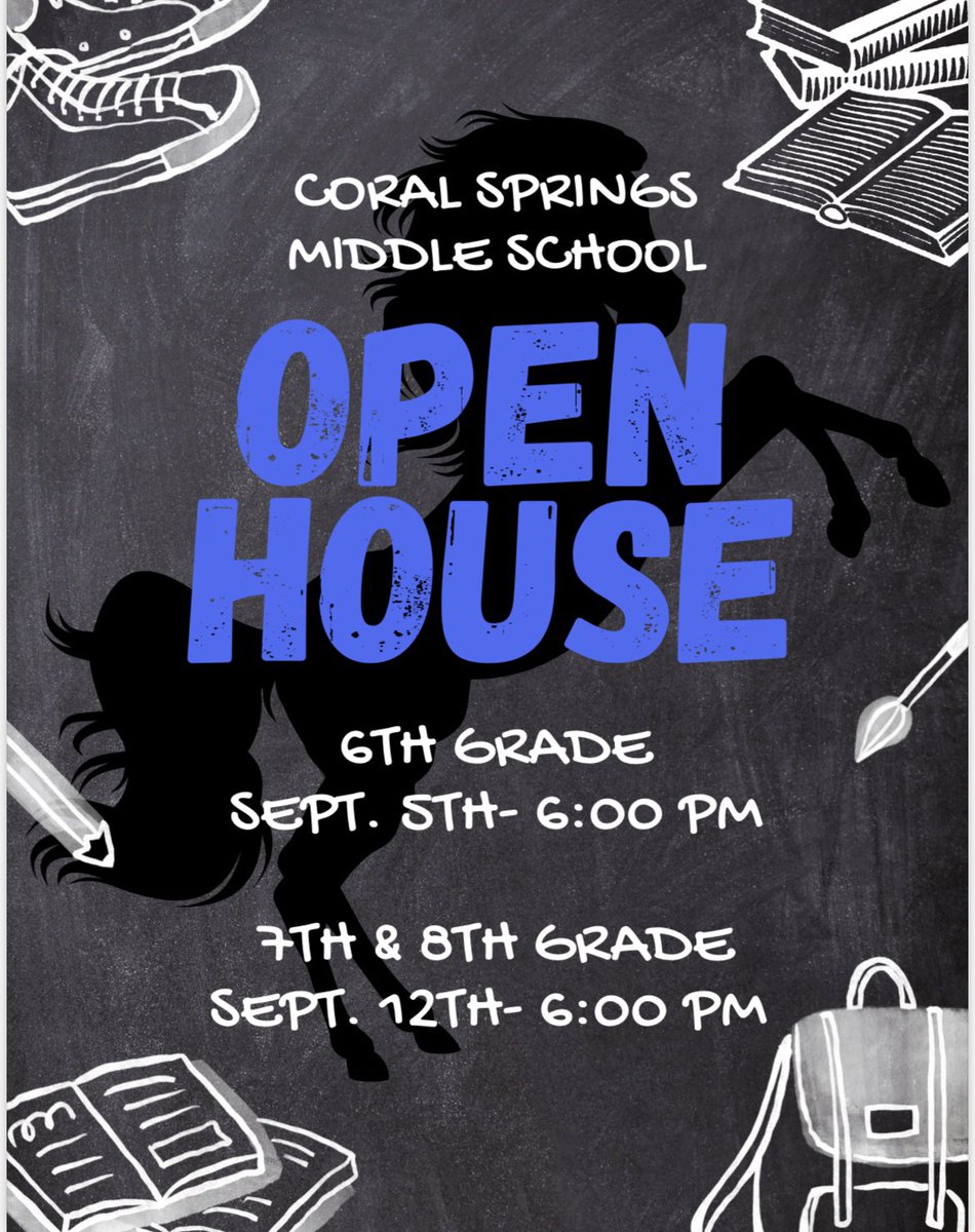 Coral Springs Middle (@csmiddleschool) on Twitter photo We look forward to welcoming our 6th grade families to Open House tonight! <a href="/MsSlesinski/">Jill Slesinski</a> <a href="/Seema2315/">Seema Naik</a> We look forward to welcoming our 6th grade families to Open House tonight! <a href="/MsSlesinski/">Jill Slesinski</a> <a href="/Seema2315/">Seema Naik</a>
