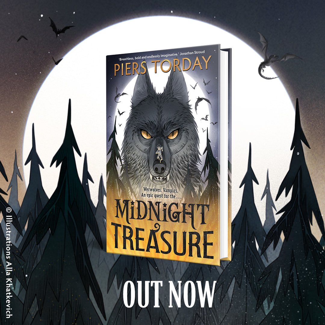 Piers Torday (@pierstorday) on Twitter photo My new book, Midnjght Treasure, is out today, published by <a href="/HachetteKids/">Hachette Children's Group</a> and with a wonderful cover by Alla Khatkevich. Tyrannical vampirs, an orphaned werwolf, magical treasure, talking books - what more do you want? Can’t wait for you to get your fangs into it! My new book, Midnjght Treasure, is out today, published by <a href="/HachetteKids/">Hachette Children's Group</a> and with a wonderful cover by Alla Khatkevich. Tyrannical vampirs, an orphaned werwolf, magical treasure, talking books - what more do you want? Can’t wait for you to get your fangs into it!