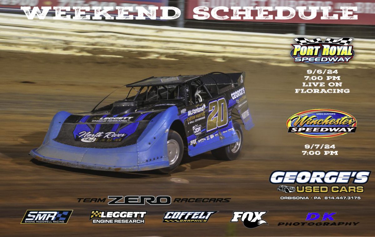 🏆 We will be chasing two trophies this weekend!  Port Royal Friday for the Butch Renninger Memorial and Winchester Saturday for the Curt Hershey Memorial!  🏆