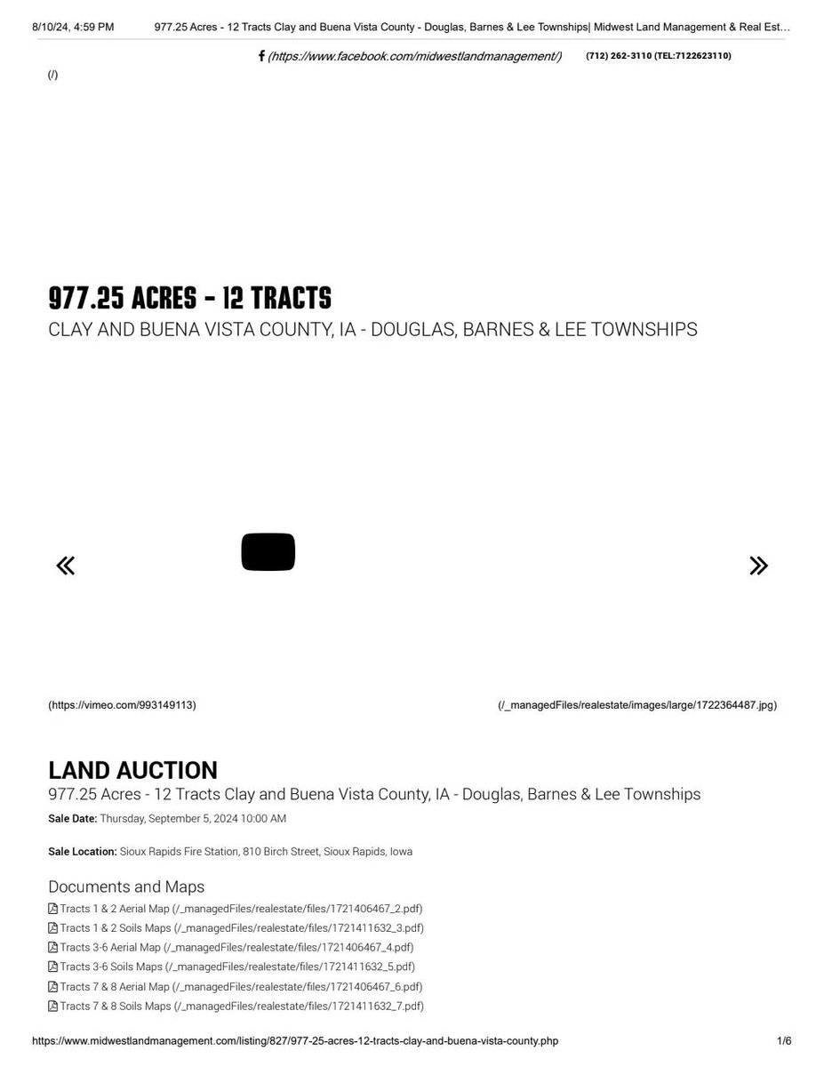 LandHeroHQ's tweet photo. Twelve tracts selling today in Clay and Buena Vista Counties by Midwest Land Management. 977.25 acres selling - check it out!
@theLandTalker https://t.co/3v03lfE6uX