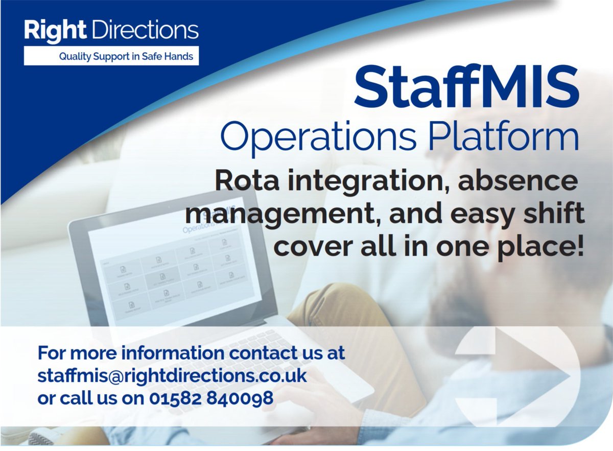 R__Directions's tweet image. Are you spending hours trying to cover shifts? StaffMIS enables employees to easily find replacements or fill open shifts when team members are unable to work their scheduled hours. 
For more information: staffmis@rightdirections.co.uk or 01582 840098

#RightDirections #StaffMIS