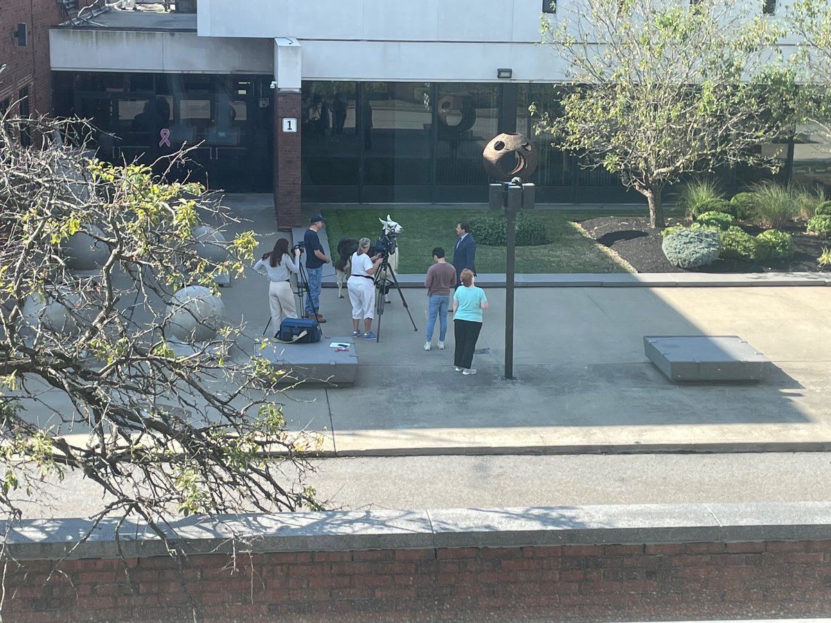 Current view from my office <a href="/wgrzpete/">Pete Gallivan</a> 
Both Pete and the llama have great hair!