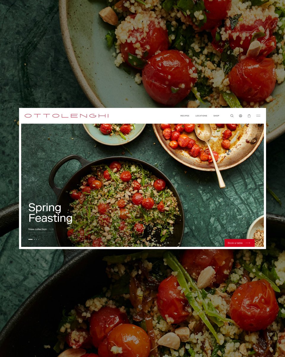 kev_charlton's tweet image. New project for @ottolenghi, working with @STUDIOGRAFT - someyellow.co.uk/projects/ottol…