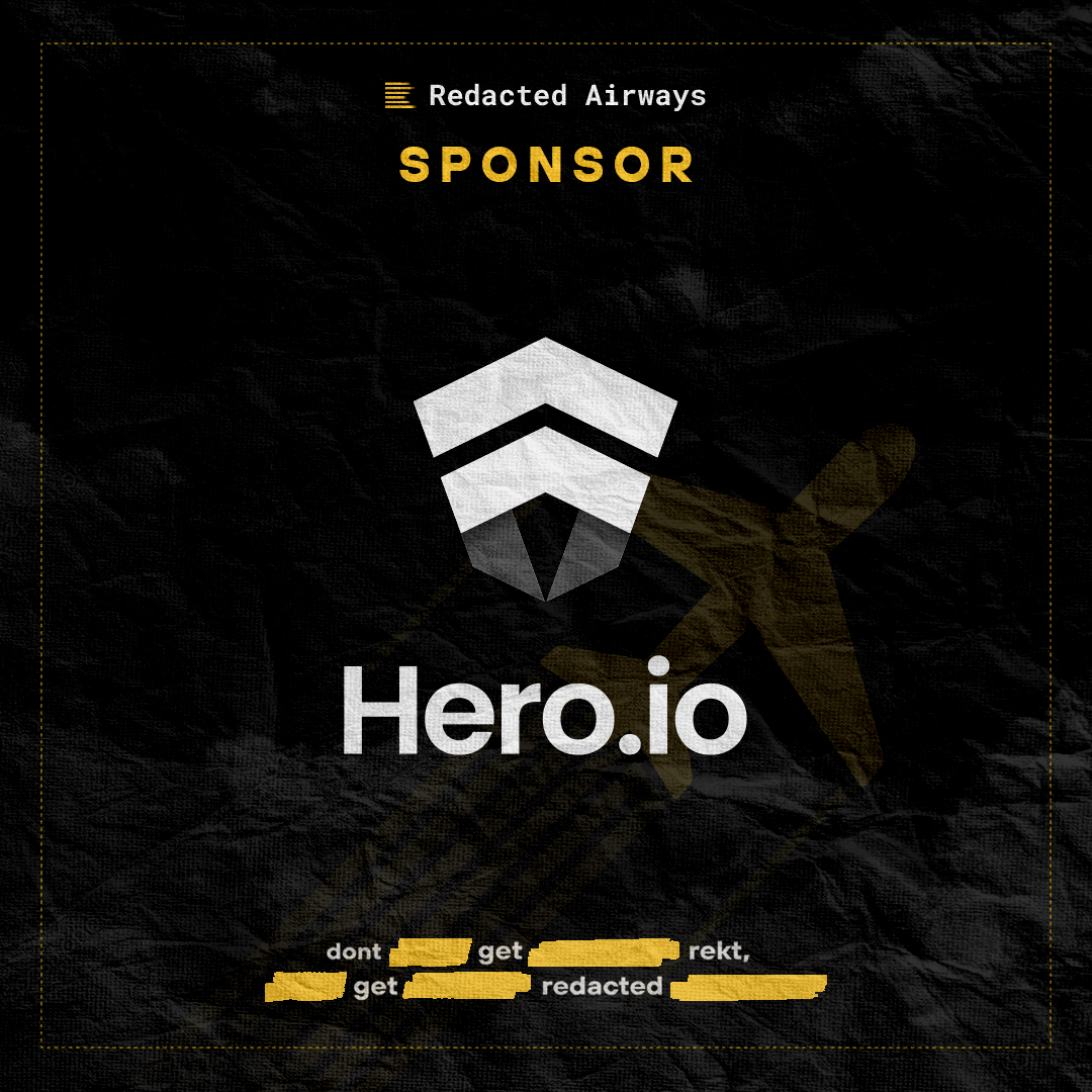 Hero (@heroaisearch) on Twitter photo We’re proud to announce that <a href="/HeroAisearch/">Hero</a> is sponsoring Redacted Airways, powered by <a href="/redactedcoin/">Redacted Coin</a> 🎉
Redacted is a dynamic web3 ecosystem, with a suite of products boasting over 500k users and the backing of top VCs like <a href="/TheSpartanGroup/">The Spartan Group</a>, <a href="/animocabrands/">Animoca Brands ✈️TOKEN2049 Dubai 🌴</a> and <a href="/PolygonVentures/">P2 Ventures</a> 🙌 We’re proud to announce that <a href="/HeroAisearch/">Hero</a> is sponsoring Redacted Airways, powered by <a href="/redactedcoin/">Redacted Coin</a> 🎉
Redacted is a dynamic web3 ecosystem, with a suite of products boasting over 500k users and the backing of top VCs like <a href="/TheSpartanGroup/">The Spartan Group</a>, <a href="/animocabrands/">Animoca Brands ✈️TOKEN2049 Dubai 🌴</a> and <a href="/PolygonVentures/">P2 Ventures</a> 🙌