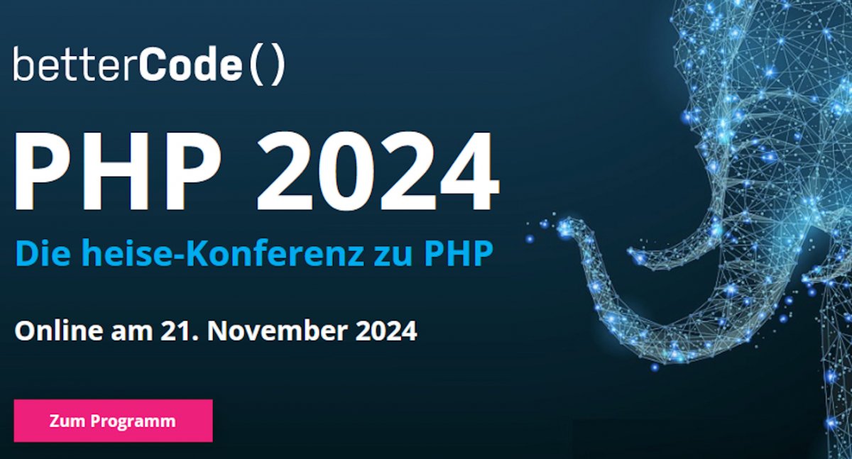 heise-Angebot: Online-Konferenz zu PHP: Das Programm der betterCode() PHP 2024 steht fest dlvr.it/TCrxn9