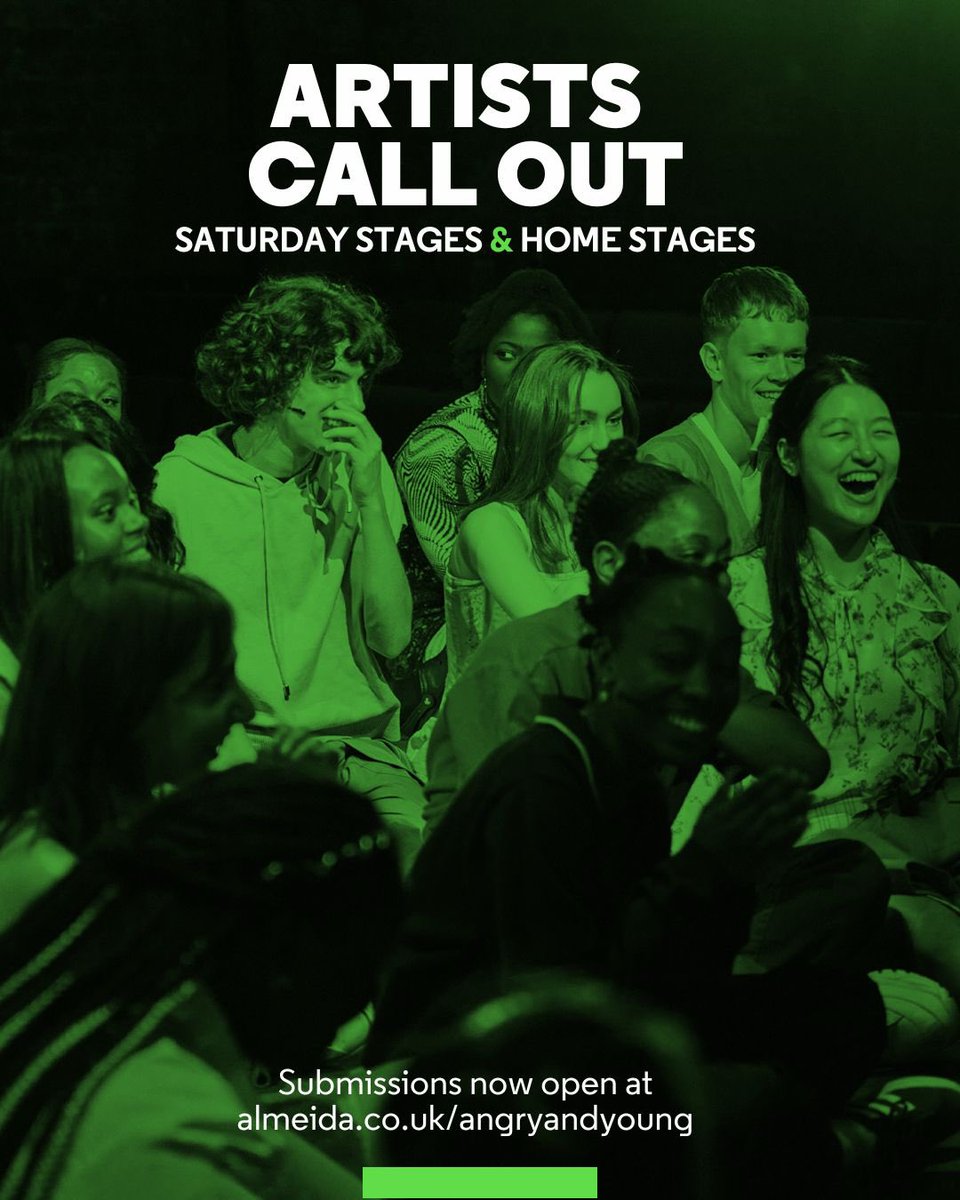 🎤 Call out 🎤

We’re looking for artists and creatives to take part in two of these projects curated by the Almeida Young Producers: 

Saturday Stages and Home Stages 

These are paid opportunities and submissions are now open at bit.ly/aycallout