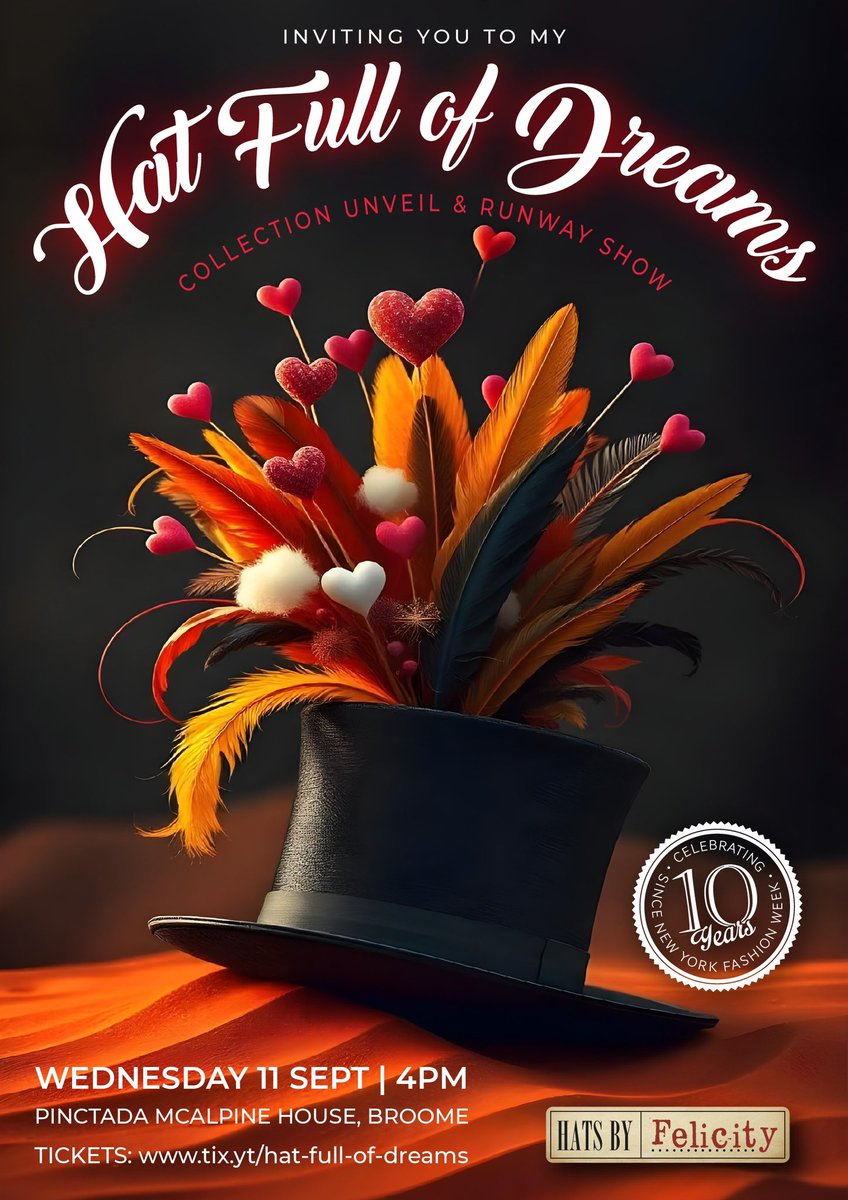 Time to celebrate 10 Years since NYFW! 🙌💃🥂
#hatsbyfelicity #milliner #runwayshow #broome