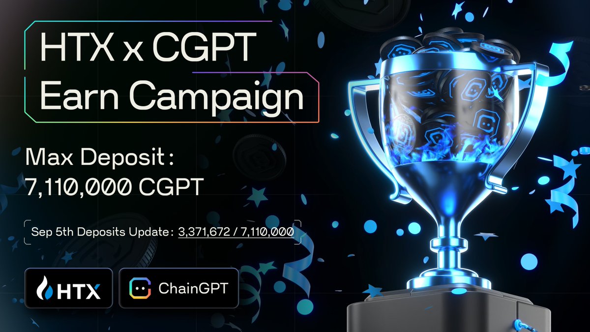 Don’t miss out — $CGPT staking on <a href="/HTX_Global/">HTX</a>'s Earn is at 100% APY! 🚨

Secure your rewards before the max deposit limit is reached. ⏳

Join here ⤵️
htx.com/en-us/financia…