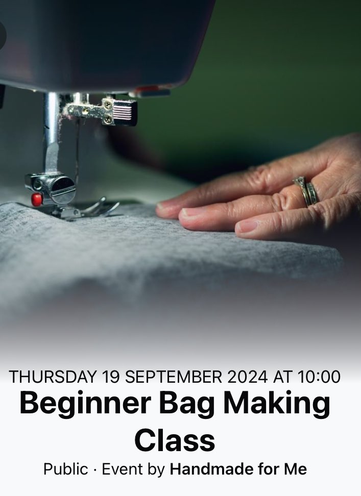 I am running a bag making course in a couple of weeks. There are still a some tickets available. 

facebook.com/share/xZFuCfuX…

 #bagmaking #shortcourse #Perth