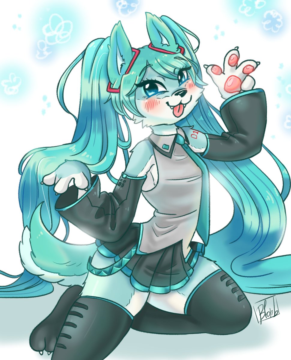 Puppy Miku says woof 🐶