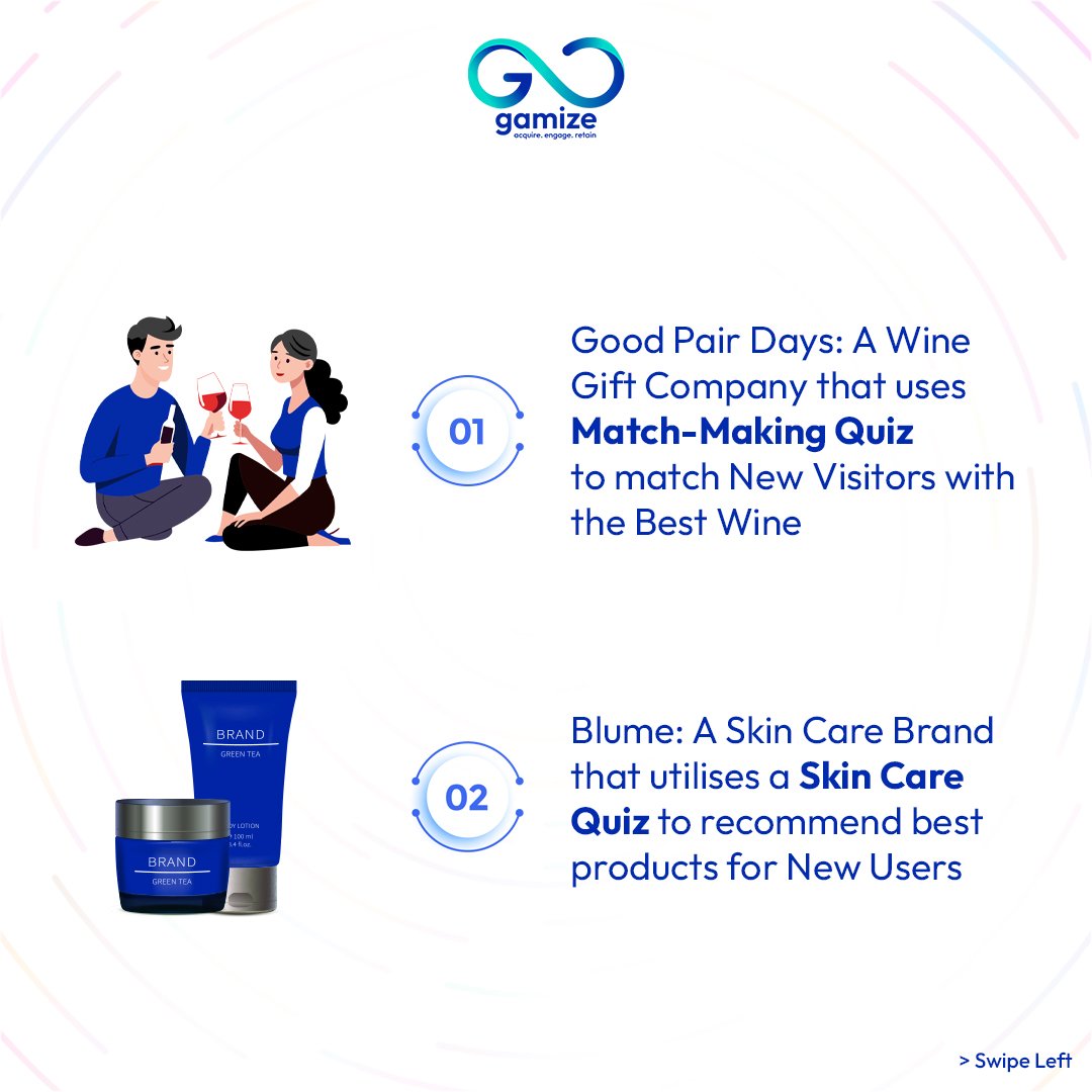 Gamize_com's tweet photo. Haven't used #quiz to acquire new users, yet? Worry not, because Gamize has got your back!

Set up your Quiz Campaign with us:
https://t.co/BPZxBtbIR2
.
.
.
#Gamize #Gamification #CustomerAquisition #UserExperience #Campaigns https://t.co/VaKfZQobRm