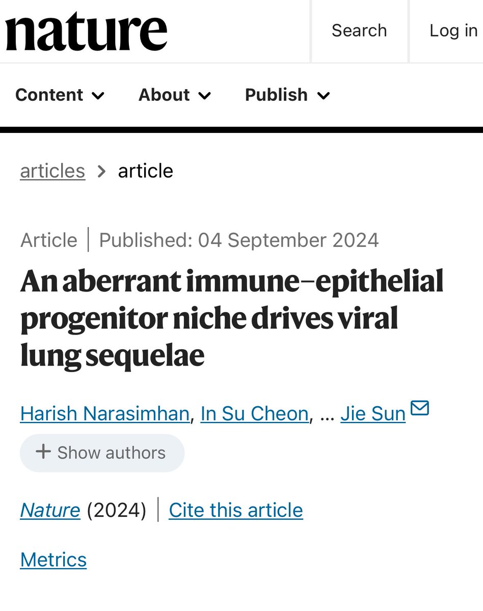 Rajeev Jayadevan (@rajeevjayadevan) on Twitter photo <a href="/hnarasim23/">Harish Narasimhan</a> and colleagues show how lungs suffer damage following COVID
“Lung-resident CD8+ T cell–macrophage interactions impair alveolar regeneration and drive fibrotic sequelae after acute viral pneumonia” <a href="/hnarasim23/">Harish Narasimhan</a> and colleagues show how lungs suffer damage following COVID
“Lung-resident CD8+ T cell–macrophage interactions impair alveolar regeneration and drive fibrotic sequelae after acute viral pneumonia”
