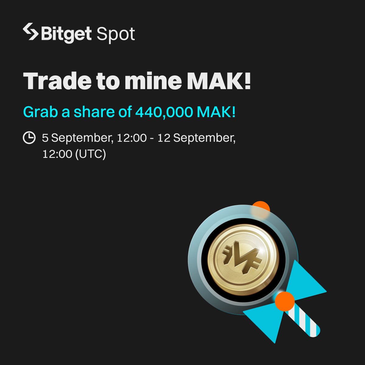 $MAK is now available on CandyBomb 🍬 - Trade to share 440,000 MAK! 

🔥 Join now: bitget.com/events/candy-b…

Social Giveaway: 27,500 $MAK up for grabs! 
1⃣ Follow @bitgetglobal <a href="/MetaCeneGame/">MetaCene Universe | LLM GameFi</a> 
2⃣ RT with #MAKlistBitget &amp; tag friends 
3⃣ Submit your entry: forms.gle/FCPe6eYtaRPiyV…
🎁