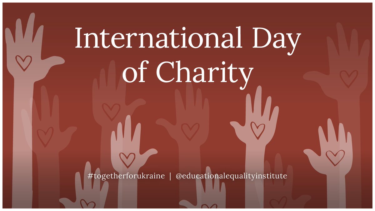 Celebrating the Power of Giving on International Day of Charity 🕊️💖

Charity is about making a difference, providing hope, and enabling better futures.

Join us in our mission. Whether through volunteering, sharing resources, or donating.