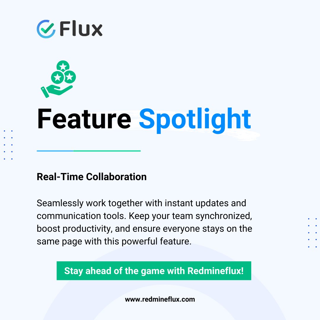 Redmine_flux's tweet image. 🌟 Feature Spotlight: Real-Time Collaboration! 💬 Stay connected with seamless updates and communication tools. Keep your team aligned and boost productivity like never before.#Redmineflux #ProjectManagement  #RedminePlugin #ProjectManagementTool