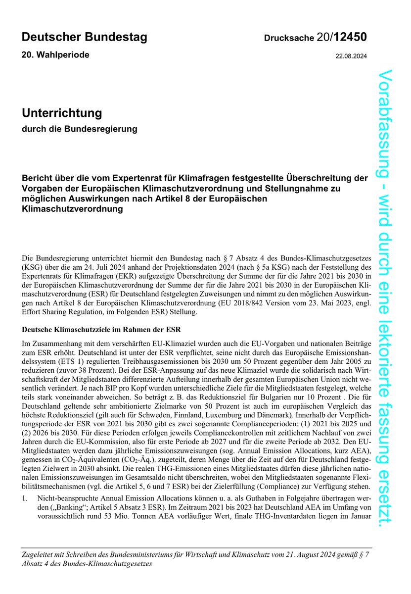 hstubner's tweet photo. B.reg: Bericht über die vom @ERK_Klima festgestellte Überschreitung der Vorgaben der Europäischen Klimaschutzverordnung und Stellungnahme zu möglichen Auswirkungen nach Artikel 8 der Europ. Klimaschutzverordnung

https://t.co/2yIdCC1tmL

https://t.co/bsosw97neu

@BrigitteKnopf https://t.co/WwLZ33f0EE